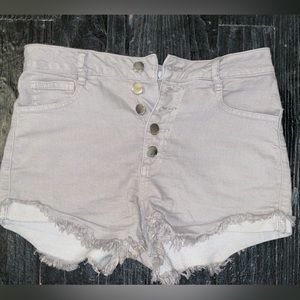 Grey high waisted shorts